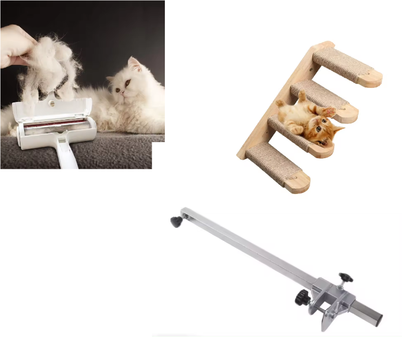 Bundle of Cat Fur Roller, Cat Grooming Table Clamp and Cat Steps